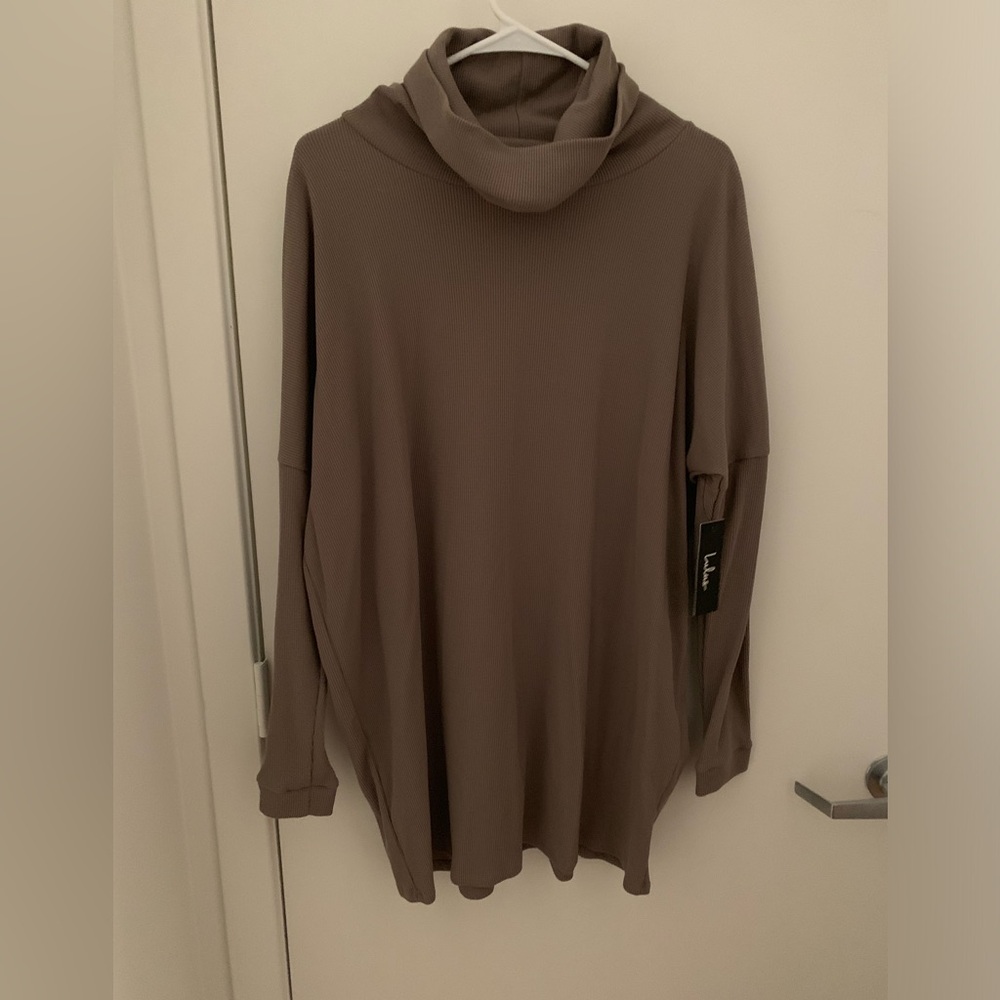 Lulus Cowl Neck Tan Mini Dress-NWT